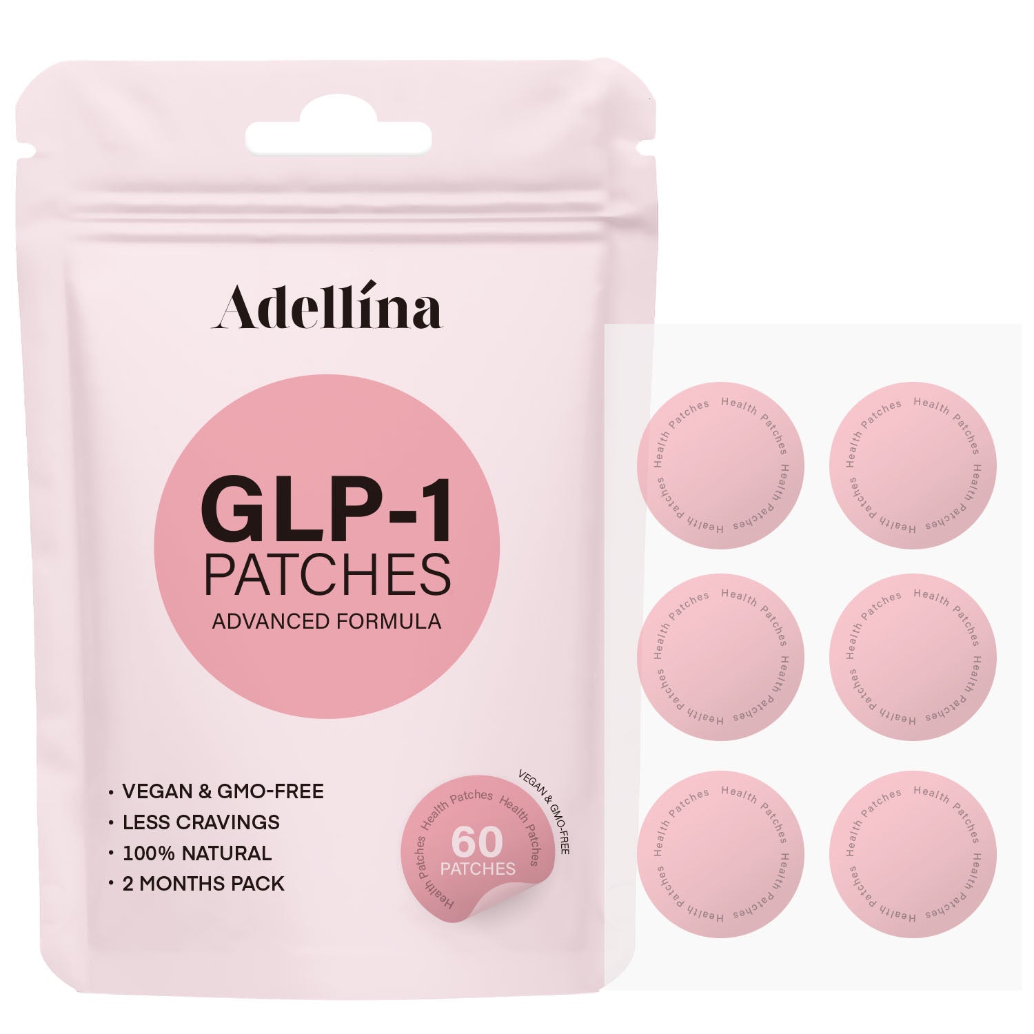 GLP-1 Patches 60 Count: Advanced Formula with Berberine L-Glutamine - 2 Months Pack