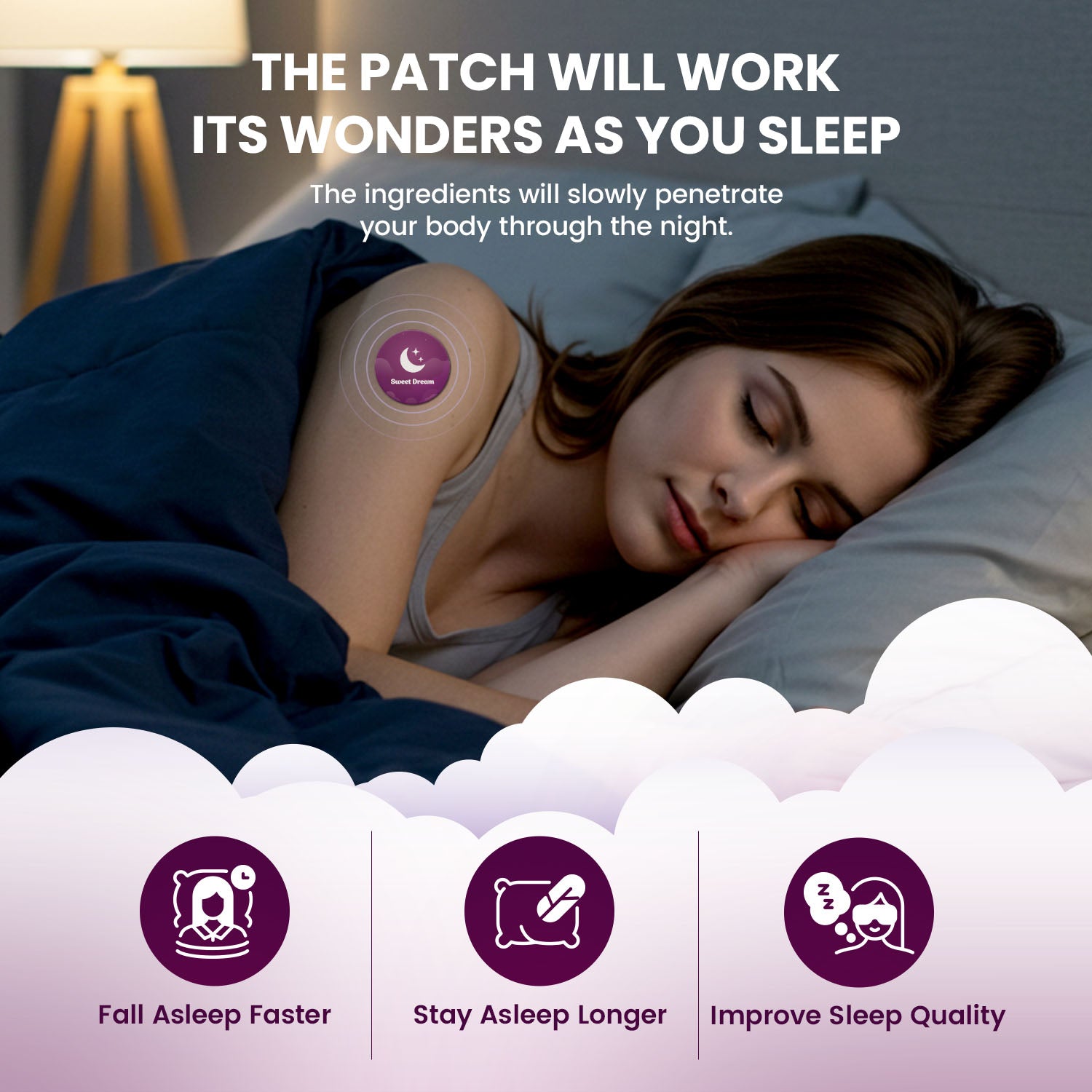 Adellina Sleep Patches for Adults 42 Count – Easy-to-Apply Plant-Based Patches with Melatonin & Valerian for Men and Women