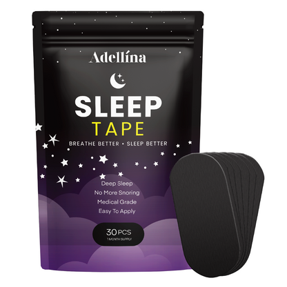 Adellina Basic Mouth Sleep Tape — Soft &amp; Breathable Micropore (30 Tapes)