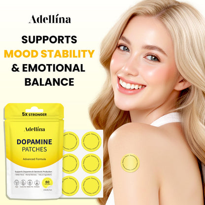 Dopamine Patches Extra Strength 60 Count: Mood Boost Patches for Daily Mental Wellness - Supports Dopamine &amp; Serotonin Balance for Men Women, 2Months Pack