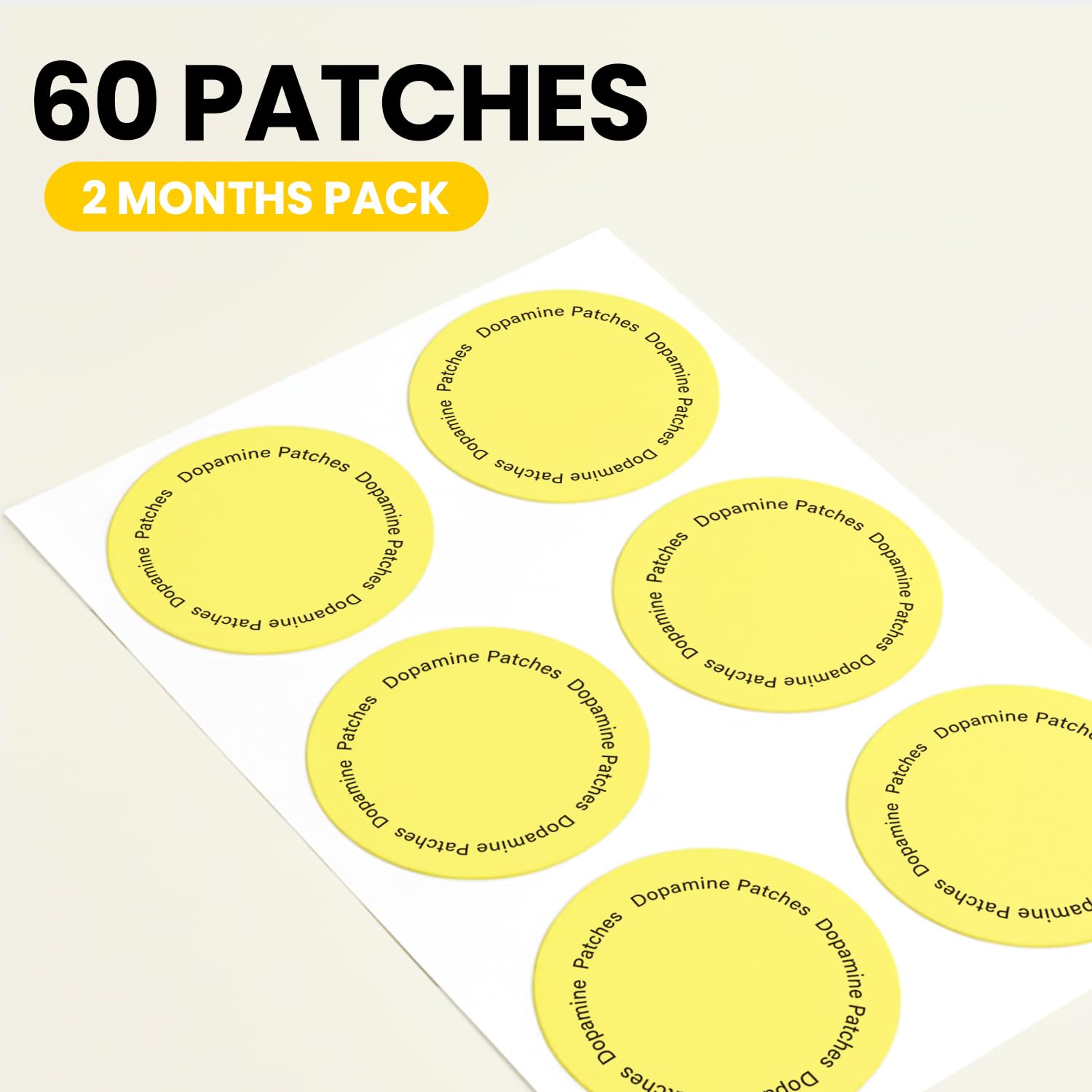 Dopamine Patches Extra Strength 60 Count: Mood Boost Patches for Daily Mental Wellness - Supports Dopamine &amp; Serotonin Balance for Men Women, 2Months Pack