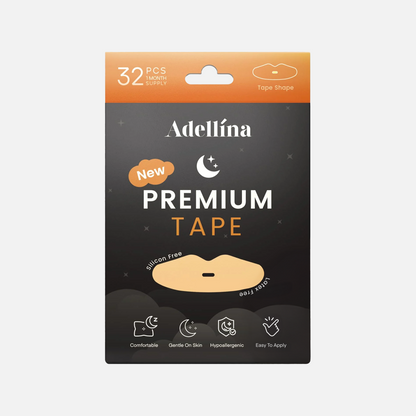 Adellina Lip-shaped Mouth Sleep Tape — Premium Micropore Material (32 Tapes)