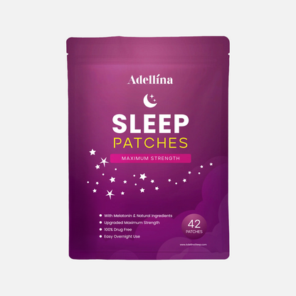 Adellina Sleep Patches for Adults 42 Count – Easy-to-Apply Plant-Based Patches with Melatonin &amp; Valerian for Men and Women