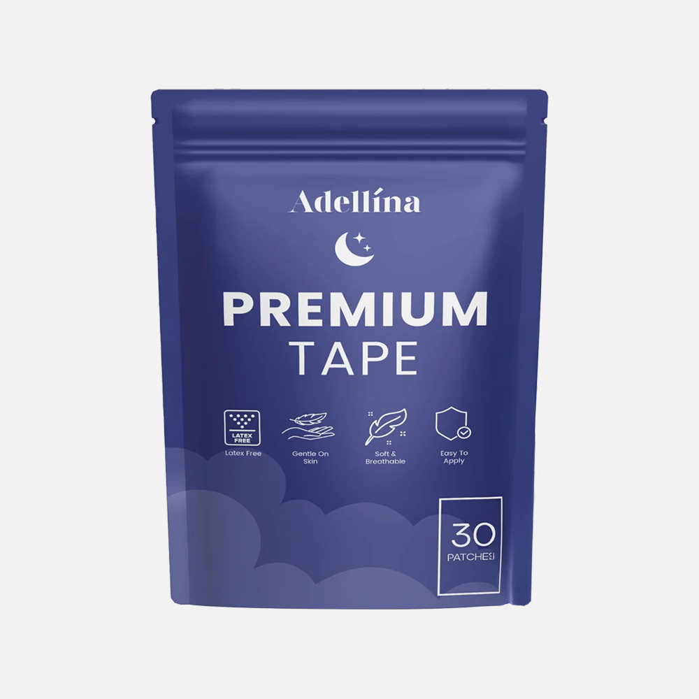 Adellina Dream Mouth Sleep Tape — Premium Soft Micropore, Large (30 Tapes)